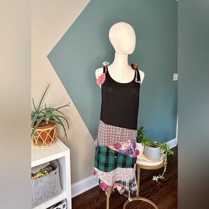 Handmade Upcycled Patchwork Dress Boho Cottagecore Grunge Festival Eco Style M